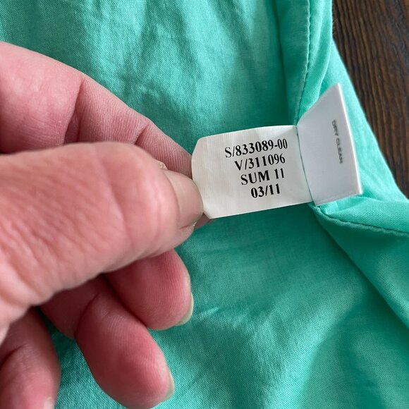 Banana Republic Sz 6 Halter Dress Flounce Summer Sleeveless Mint Green Boho - Picture 10 of 11